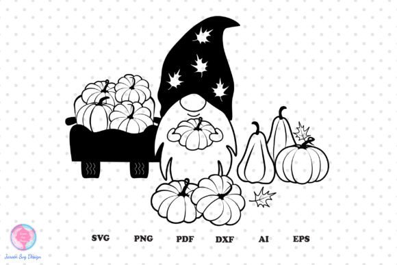 Autumn Gnome, Fall Pumpkin SVG