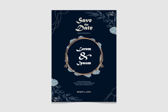 Beautiful Floral Wedding Invitation Card