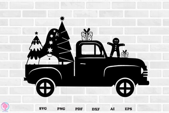 Christmas Gnome Truck SVG