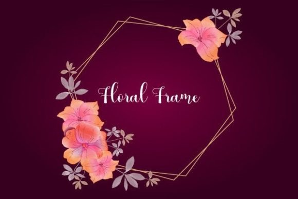Creative Floral Frame Design Template