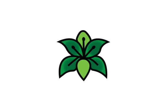 Deep Green Floral Leaves