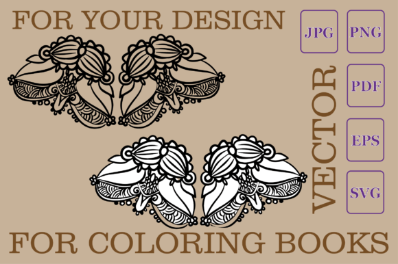 Elegant Floral Elements Vector Line