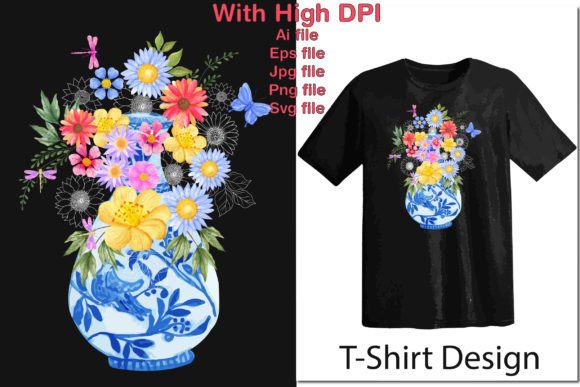 Feminine Floral T Shirt Design