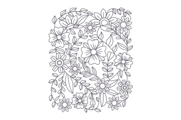 Floral Adult Coloring Page
