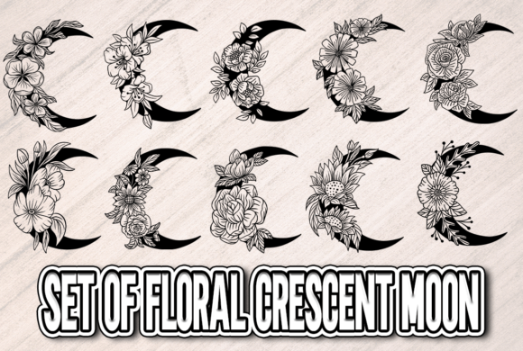 Floral Crescent Moon Bundle