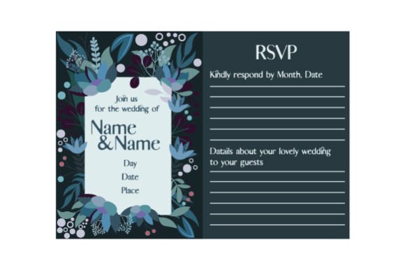 Floral Dark and Moody Wedding Invitation