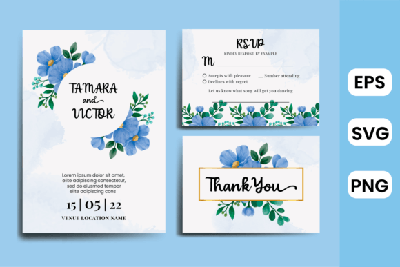 Floral Frame Wedding Invitation Flower