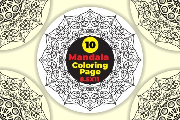 Floral Line Art Mandala Coloring Page