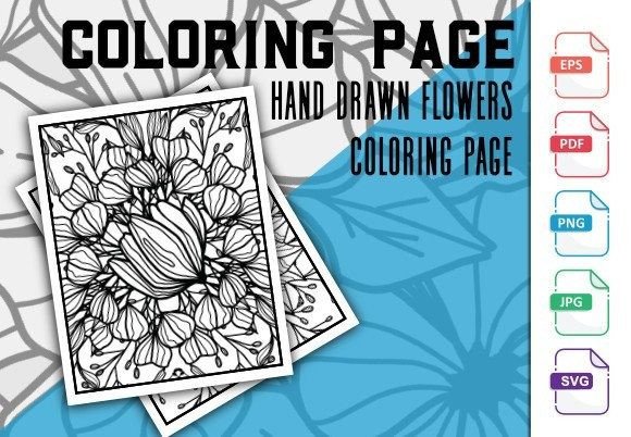 Floral Themed Coloring Page