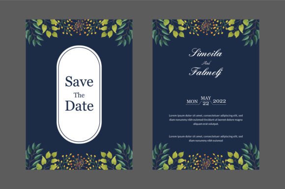 Floral Wedding Card Template