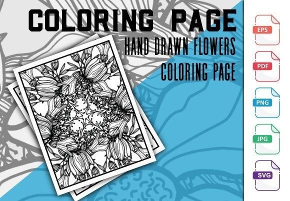 Hand Made Floral Coloring Page