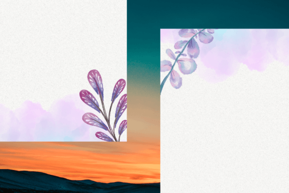Purple Floral Note Page