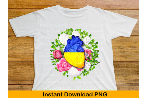 Stand with Ukraine PNG: Peace, Love, Floral