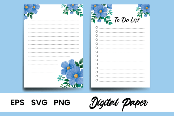 To Do List Beautiful Flower Template SVG